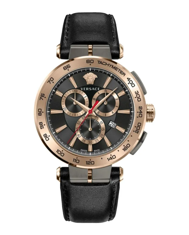 Versace Aion Chrono Leather Watch sold by Zulily