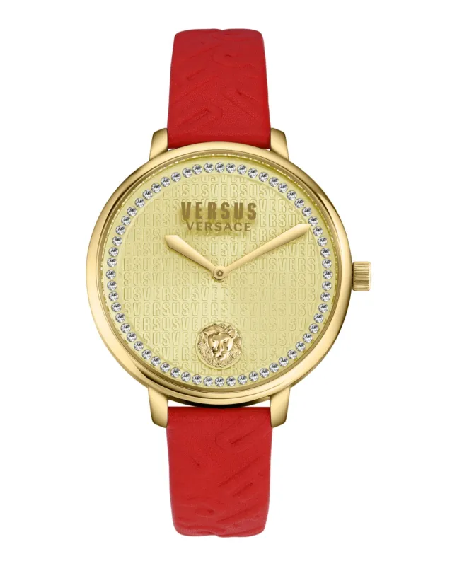 Versus Versace La Villette Crystal Leather Watch sold by Zulily