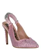 Moschino Crystal Embellished Satin Slingback Pumps sold by Zulily