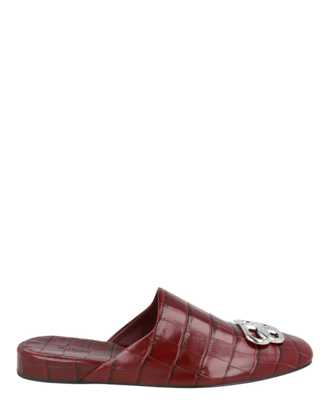 Balenciaga Croc Embossed Leather Cosy BB Mule made by Balenciaga