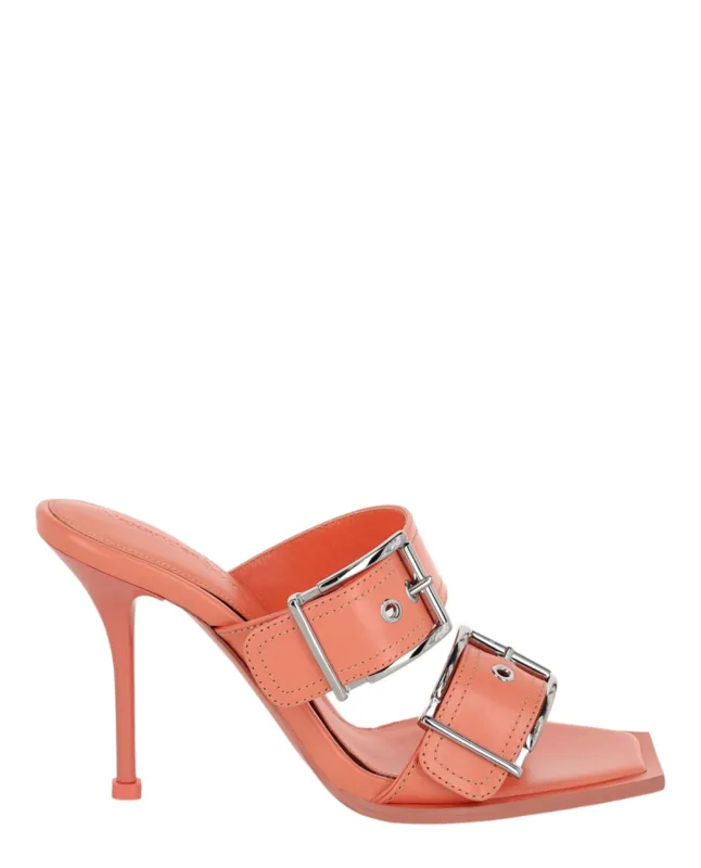 Alexander McQueen Women's Boxcar Leather Heel Sandals sold by Zulily