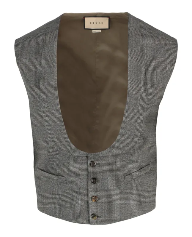Gucci Plaid Tailored Vest sold by Zulily