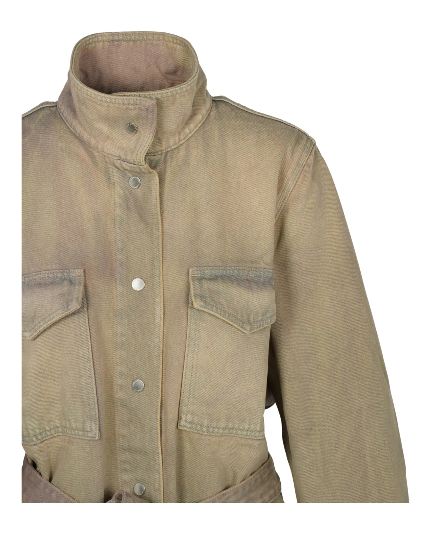 Off-White Dyed Denim Cargo Field Jacket sold by Zulily product image thumbnail 3