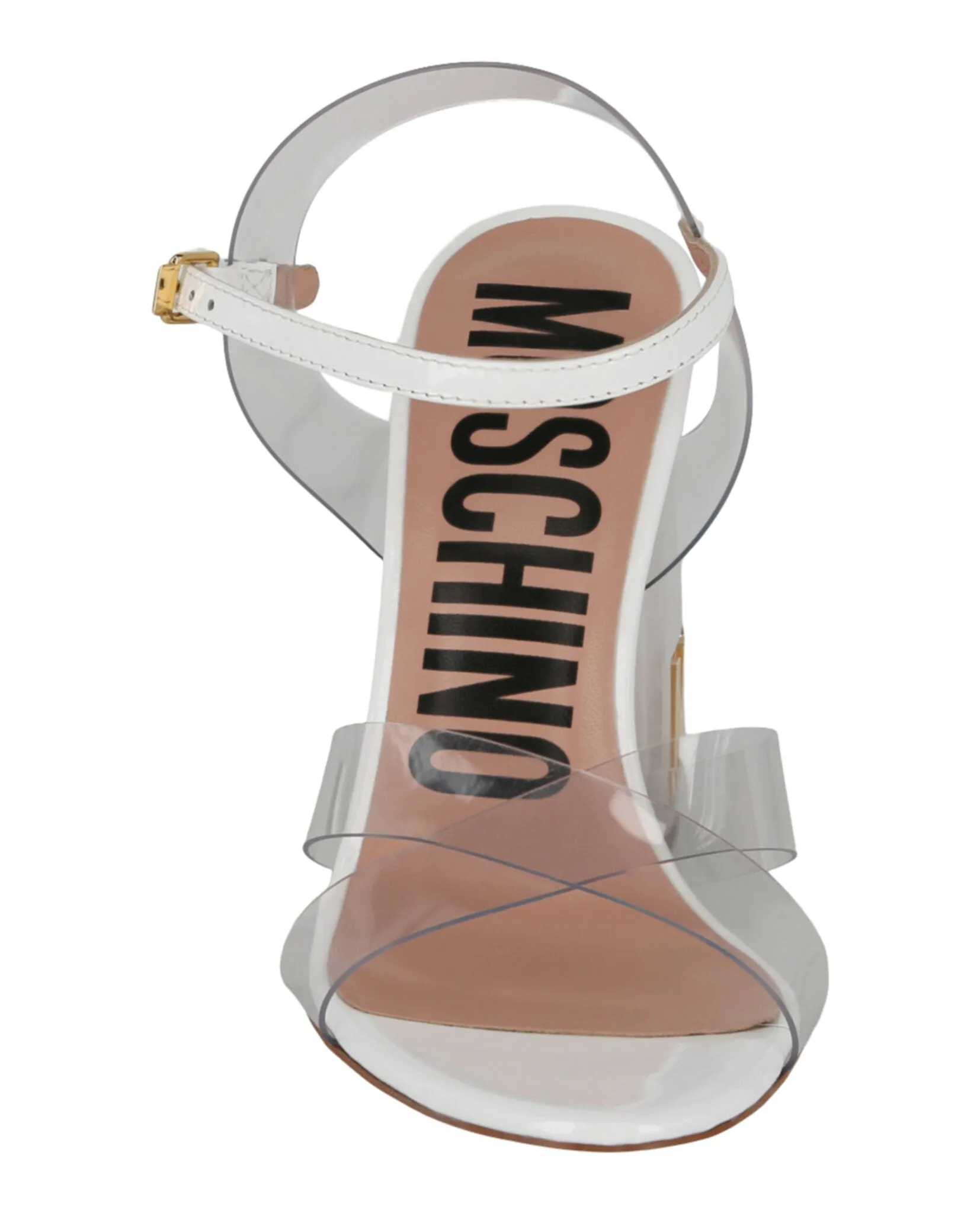 Moschino Transparent Logo Heel Sandals sold by Zulily product image thumbnail 4