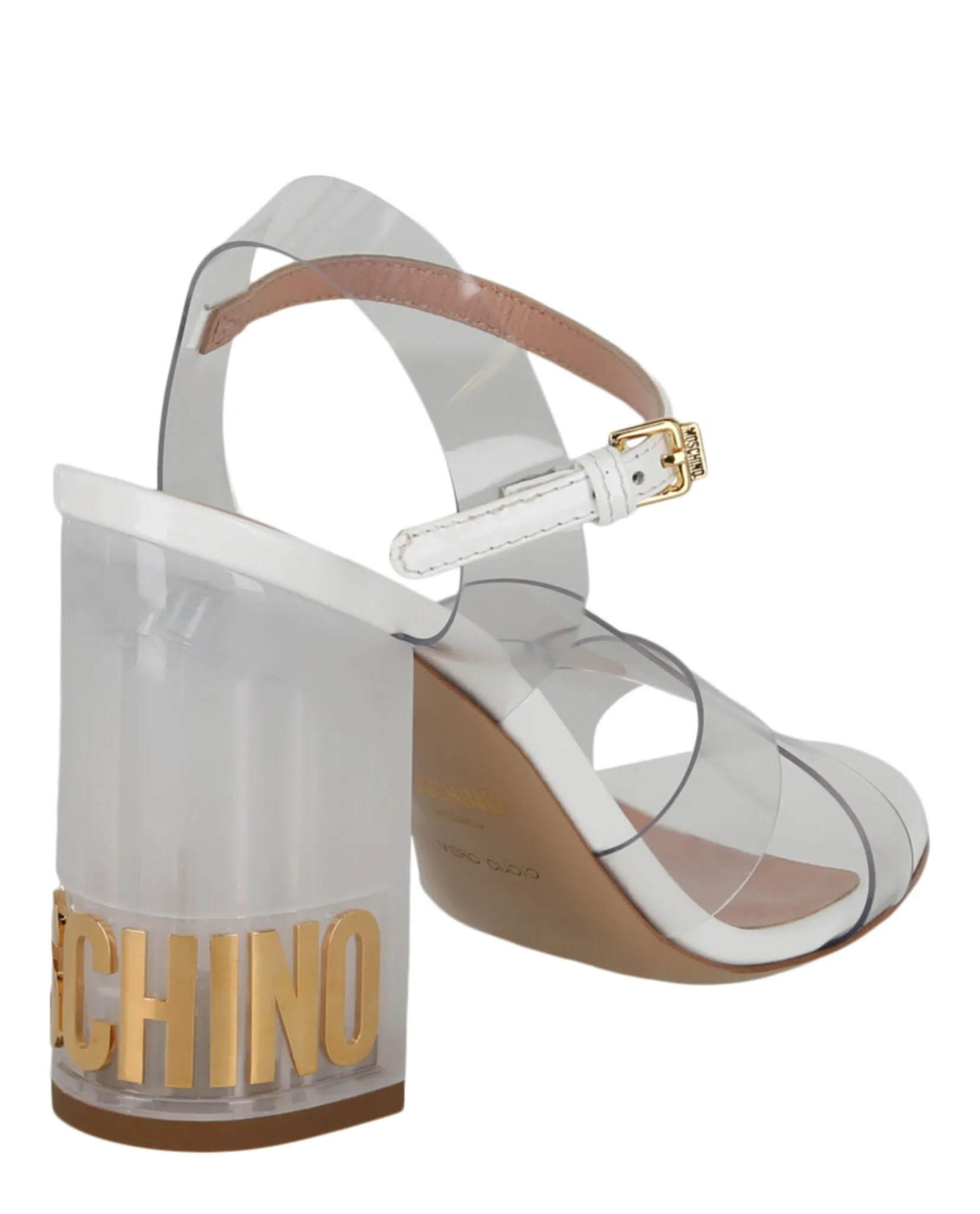 Moschino Transparent Logo Heel Sandals sold by Zulily product image thumbnail 3