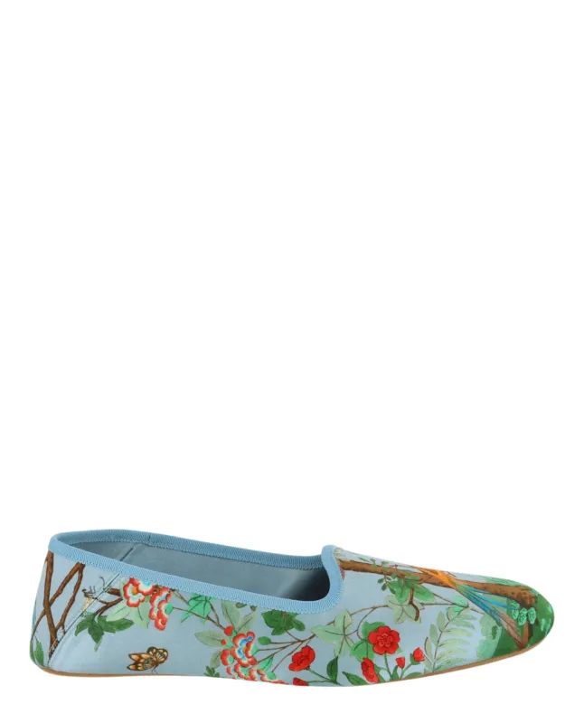Gucci Satin Voyage Tian Printed Slippers sold by Zulily
