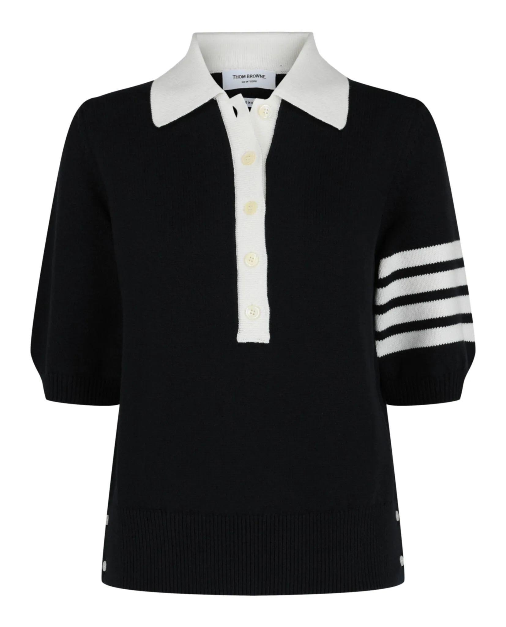 Thom Browne Cotton 4-Bar Hector Polo sold by Zulily