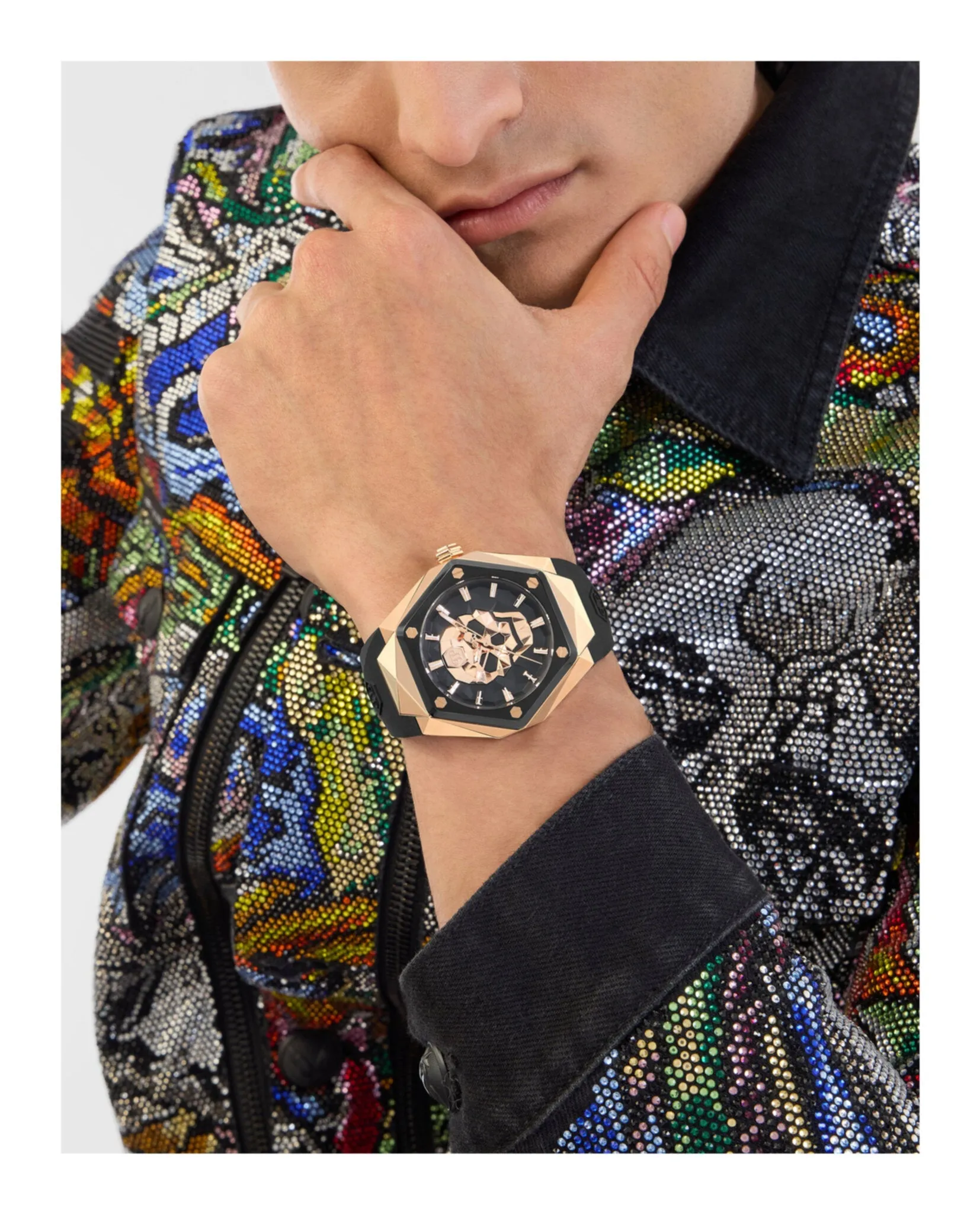 Philipp Plein The $kull Spikes Silicone Watch sold by Zulily product image thumbnail 5