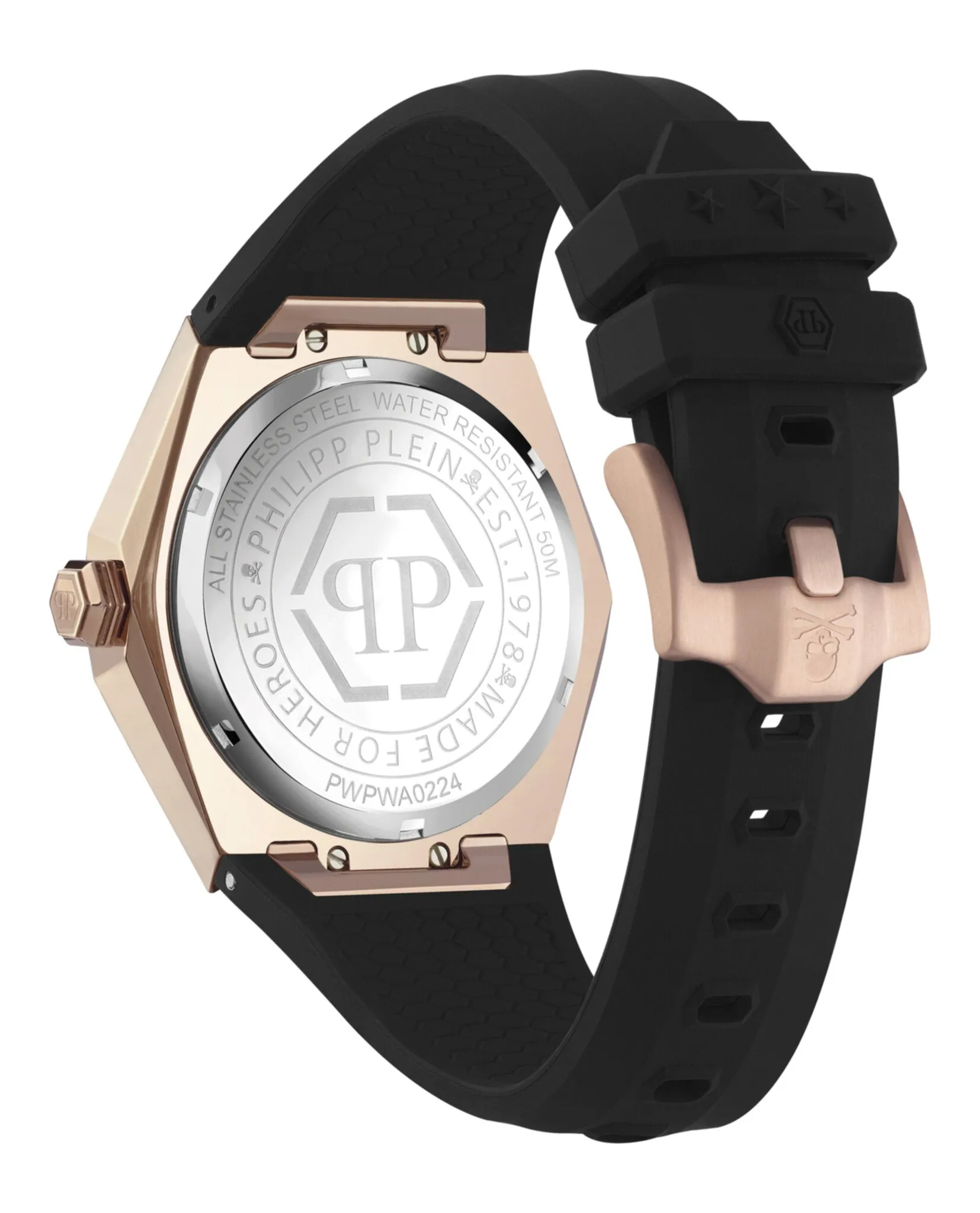 Philipp Plein The $kull Spikes Silicone Watch sold by Zulily product image thumbnail 3