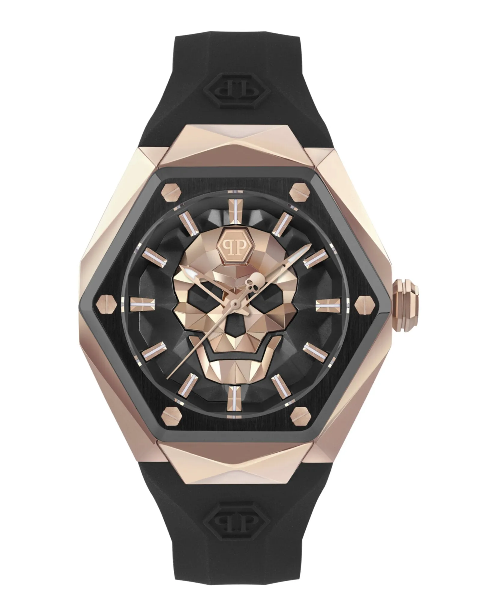 Philipp Plein The $kull Spikes Silicone Watch sold by Zulily