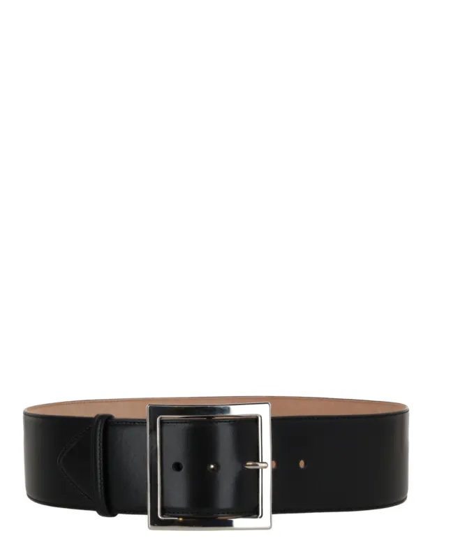 Alexander McQueen Women's Square Buckle Ecolux Belt sold by Zulily