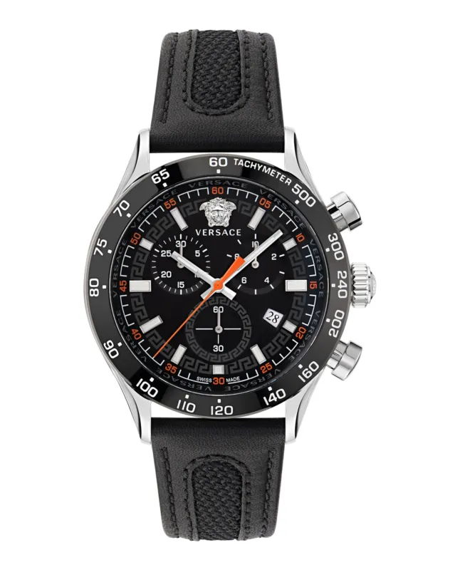 Versace Hellenyium Chrono Leather Watch sold by Zulily