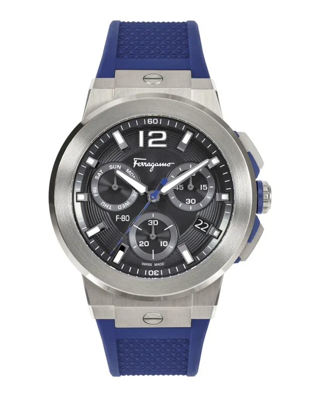 Ferragamo F-80 Titanium Tech Silicone Watch sold by Zulily
