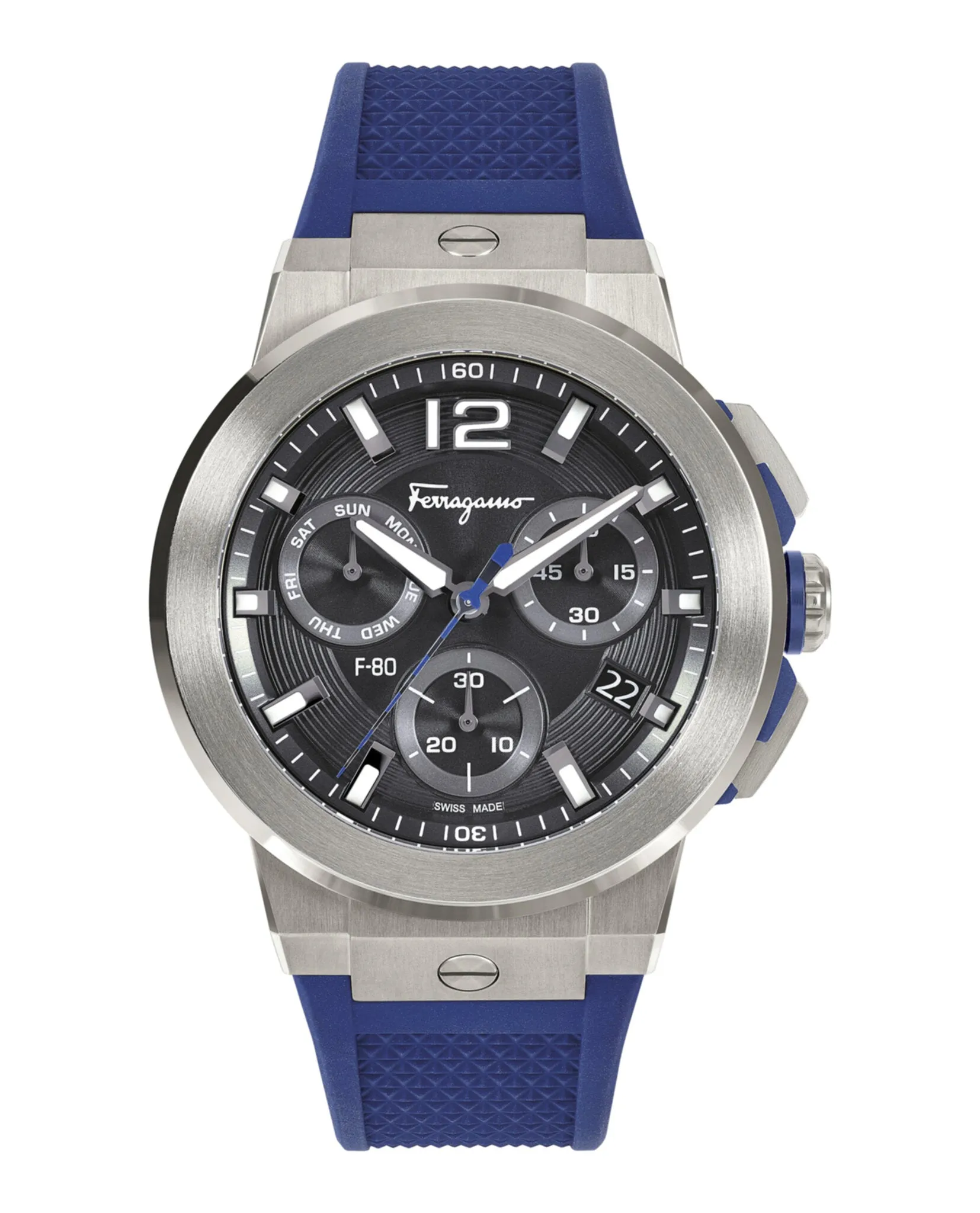 Ferragamo F-80 Titanium Tech Silicone Watch sold by Zulily