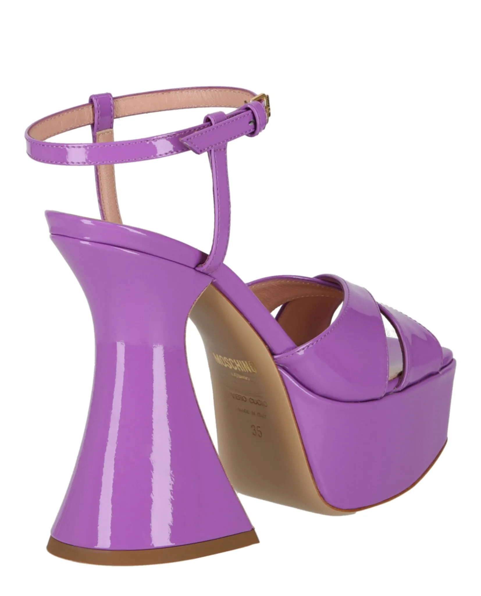 Moschino Patent Leather Platform Heeled Sandals sold by Zulily product image thumbnail 3