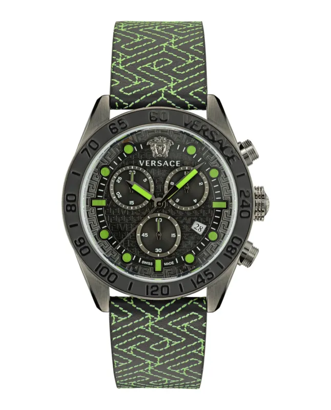 Versace Greca Dome Chrono Leather Watch sold by Zulily
