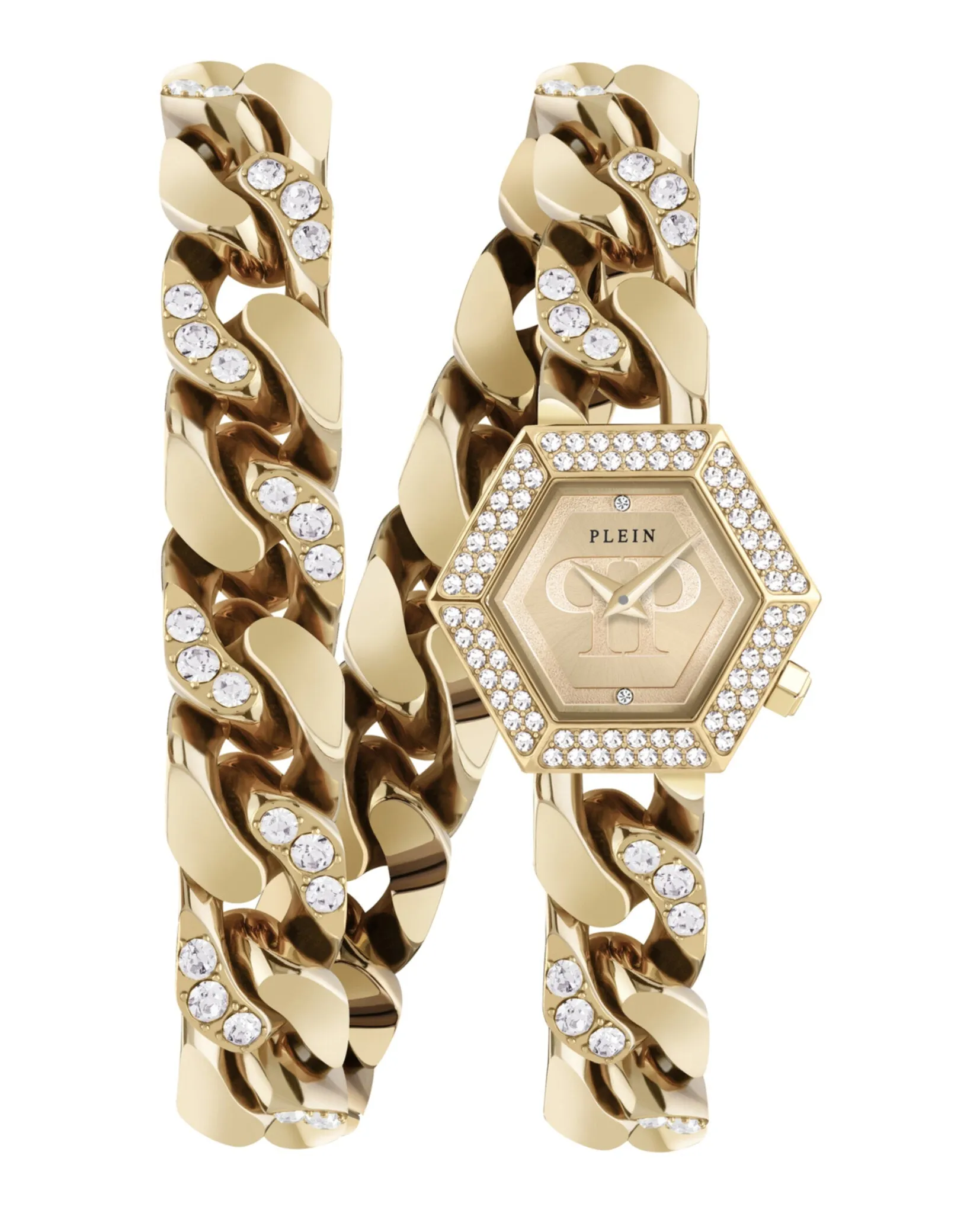 Philipp Plein The Hexagon Groumette Crystal Watch sold by Zulily
