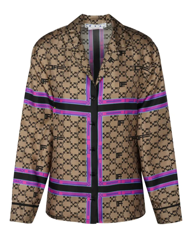Off-White Monogram Pajama Silk Shirt sold by Zulily