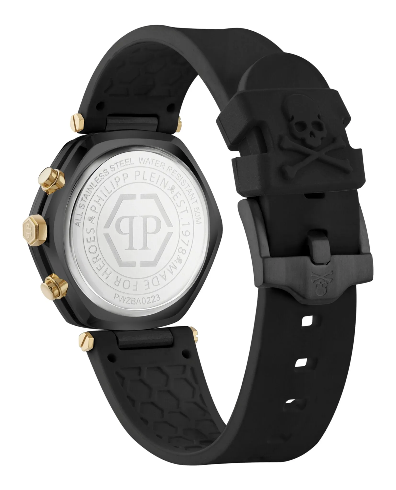 Philipp Plein The Hexagon Chrono Silicone Watch sold by Zulily product image thumbnail 3