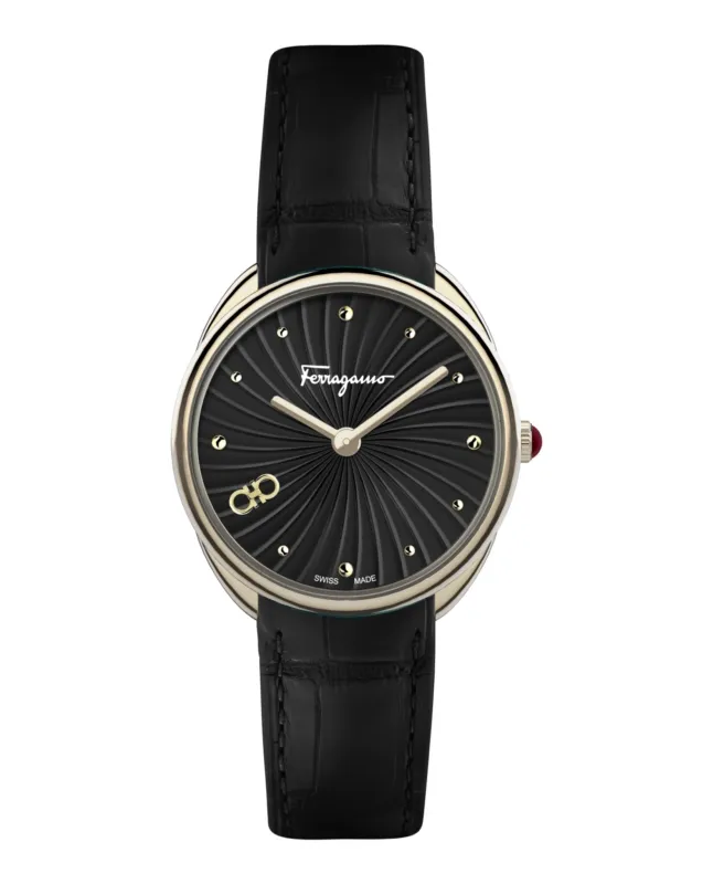 Ferragamo Cuir Leather Watch sold by Zulily