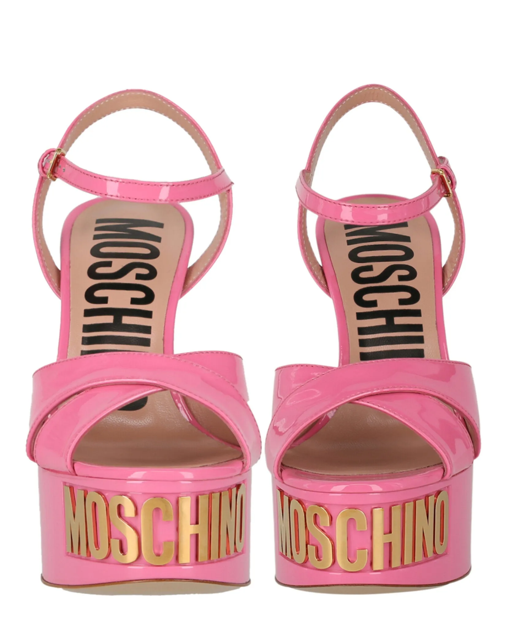 Moschino Patent Leather Logo Heeled Sandals sold by Zulily product image thumbnail 5