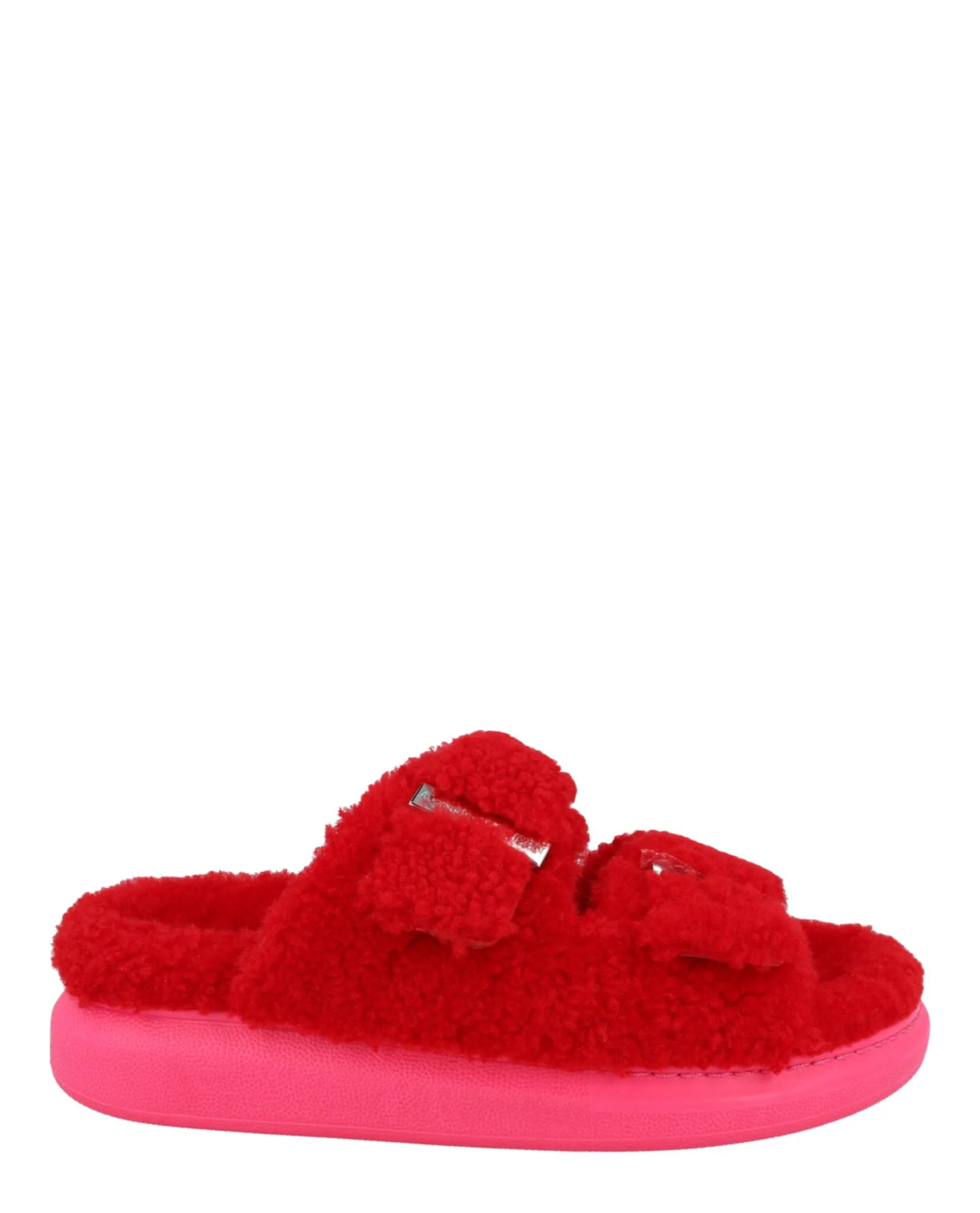 Alexander McQueen Women's Shearling Slide Sandals sold by Zulily