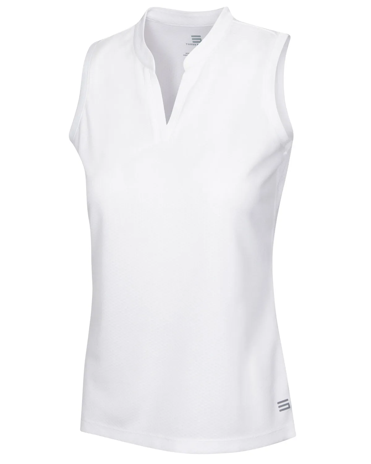 Three Sixty Six Women's Waffle-Textured Collarless Golf Polo sold by Zulily product image thumbnail 2