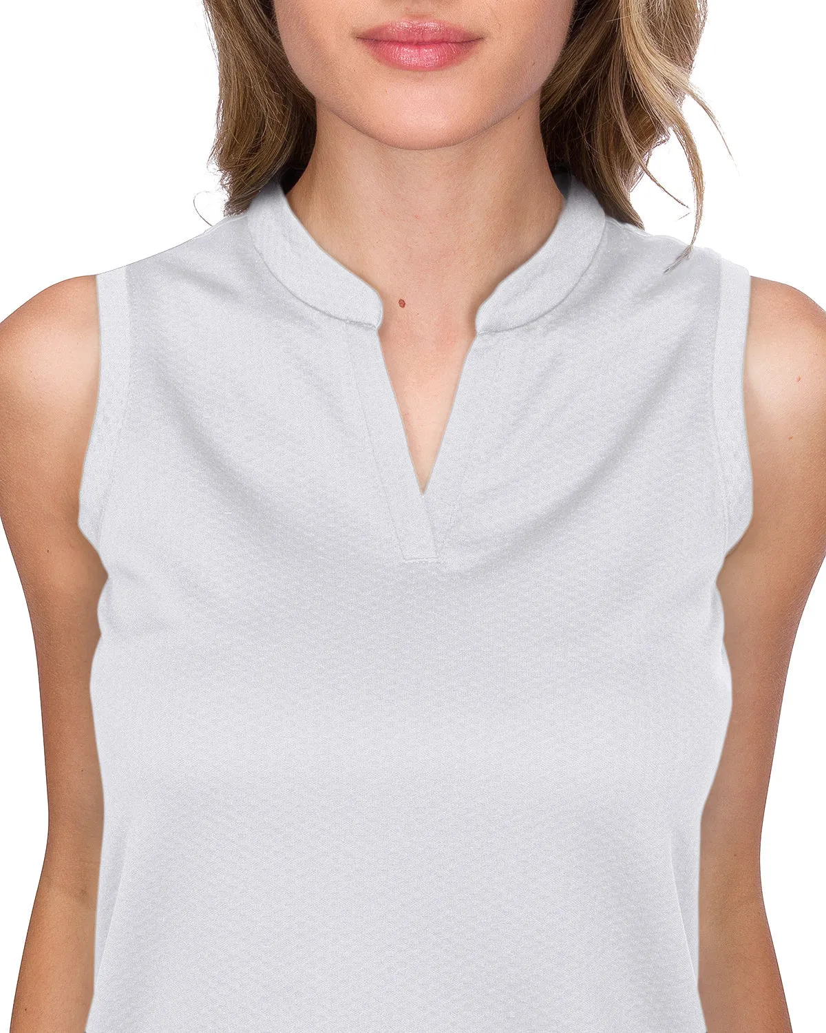 Three Sixty Six Women's Waffle-Textured Collarless Golf Polo sold by Zulily product image thumbnail 3