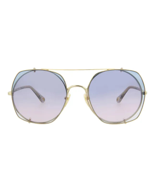 Chloé Square-Frame Metal Sunglasses sold by Zulily