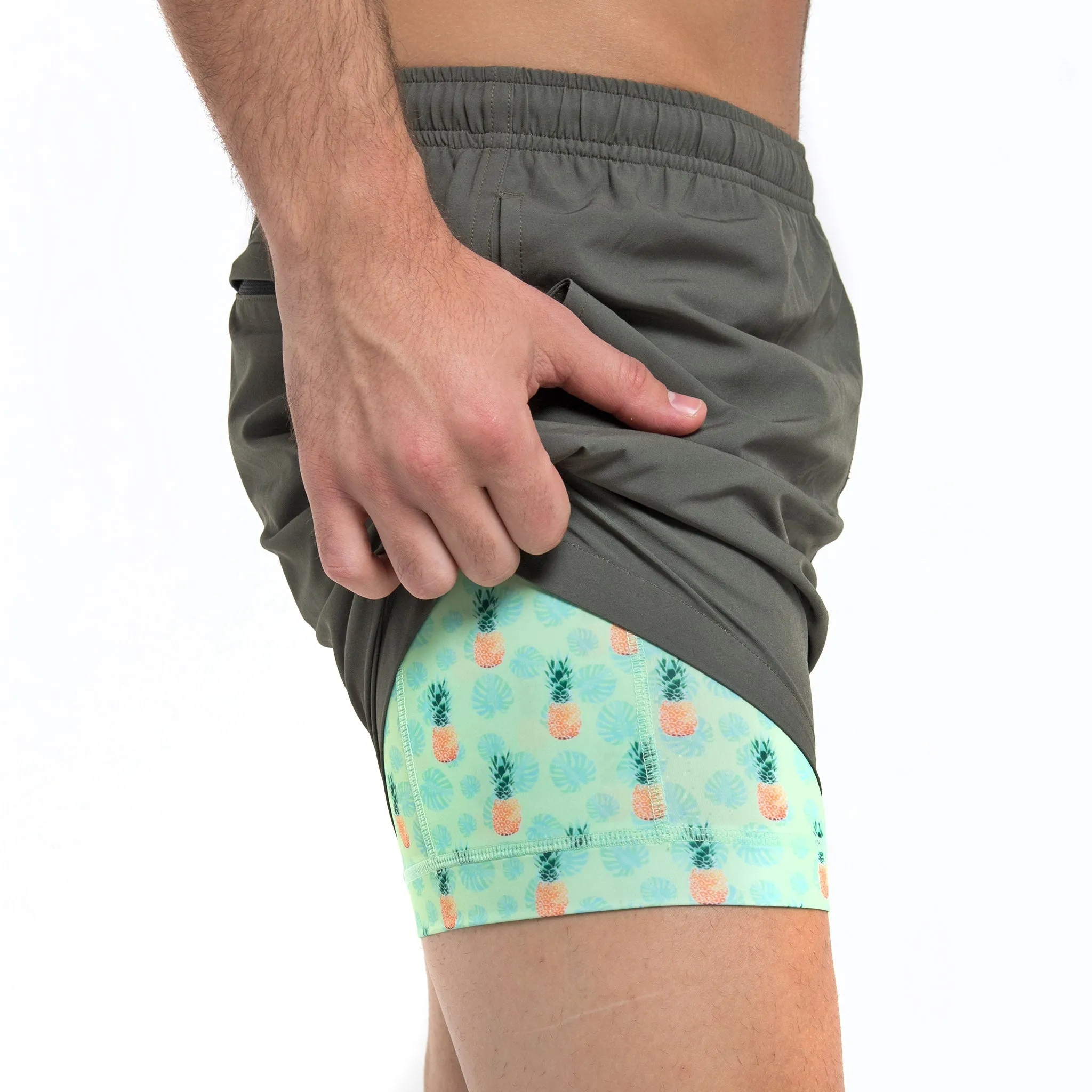 Bermies Green Pineapples Swim Trunks sold by Zulily product image thumbnail 4