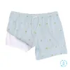 Bermies Palm Stripes Swim Trunks sold by Zulily