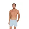 Bermies Palm Stripes Swim Trunks sold by Zulily