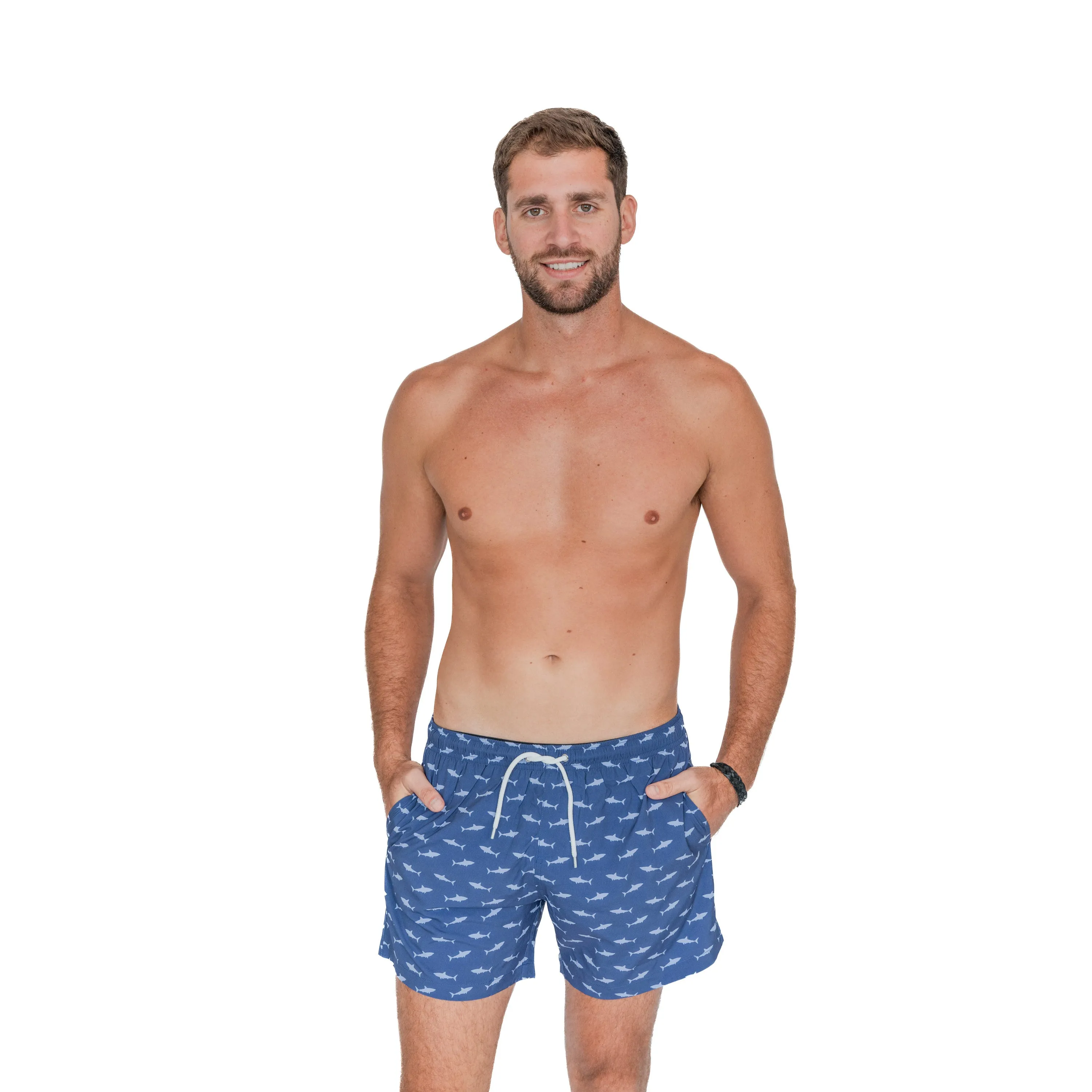 Bermies Shark Attack Swim Trunks sold by Zulily product image thumbnail 5