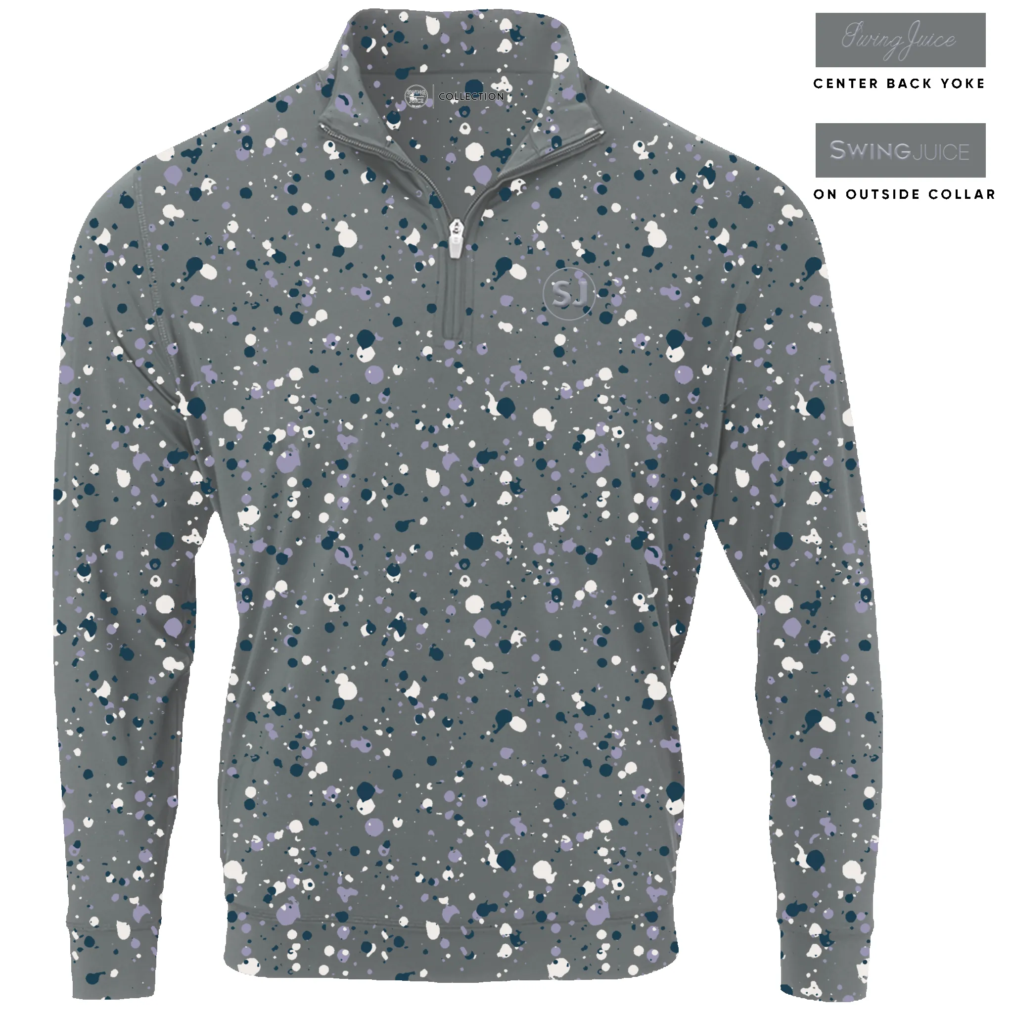 SwingJuice Golf Splatter Men's Quarter Zip sold by Zulily
