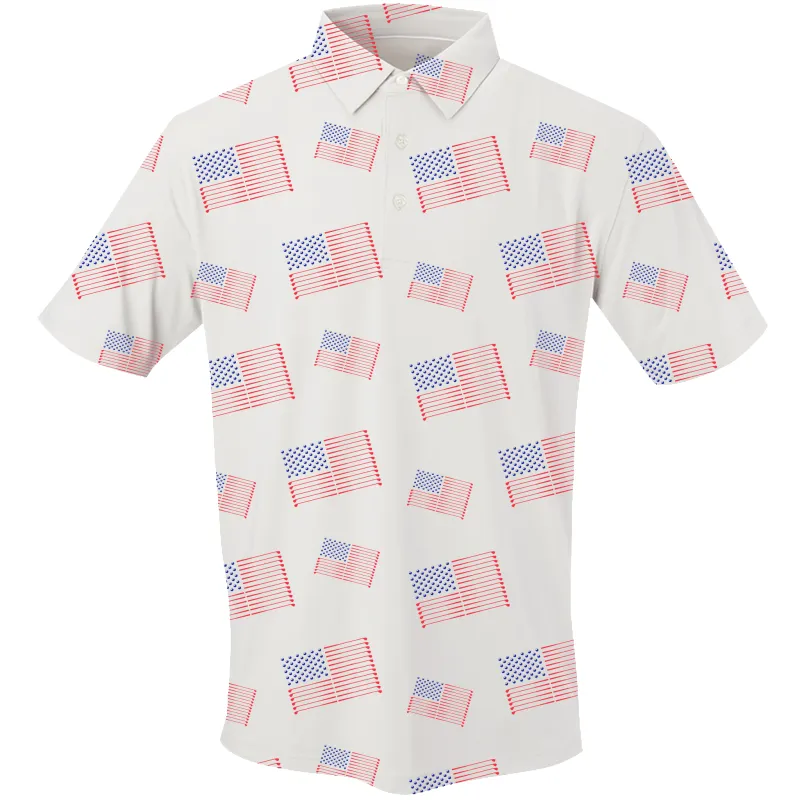 SwingJuice Golf Flag Men's Polo sold by Zulily