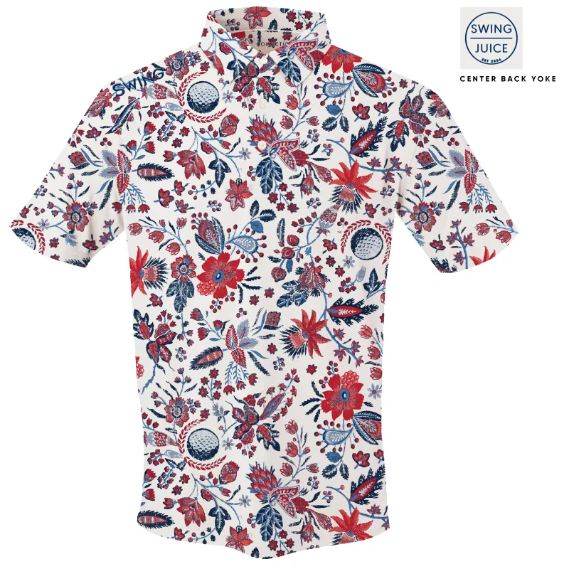 SwingJuice Golf Americana Floral Men's Polo sold by Zulily