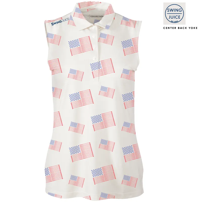 SwingJuice Golf Flag Women's Sleeveless Polo sold by Zulily