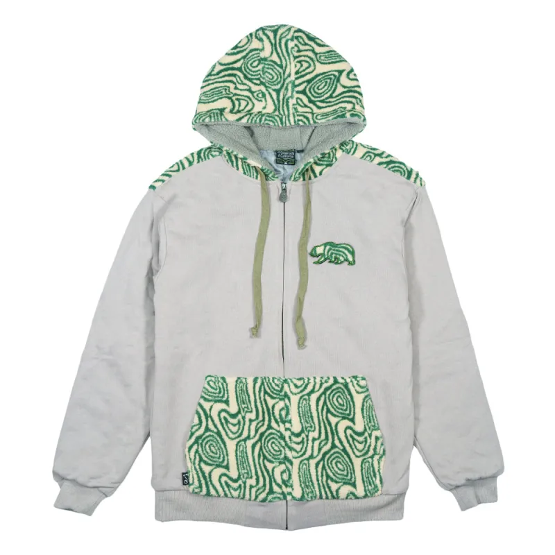 Grassroots California Removable Bear Green Fur Zip Up Hoodie sold by Zulily