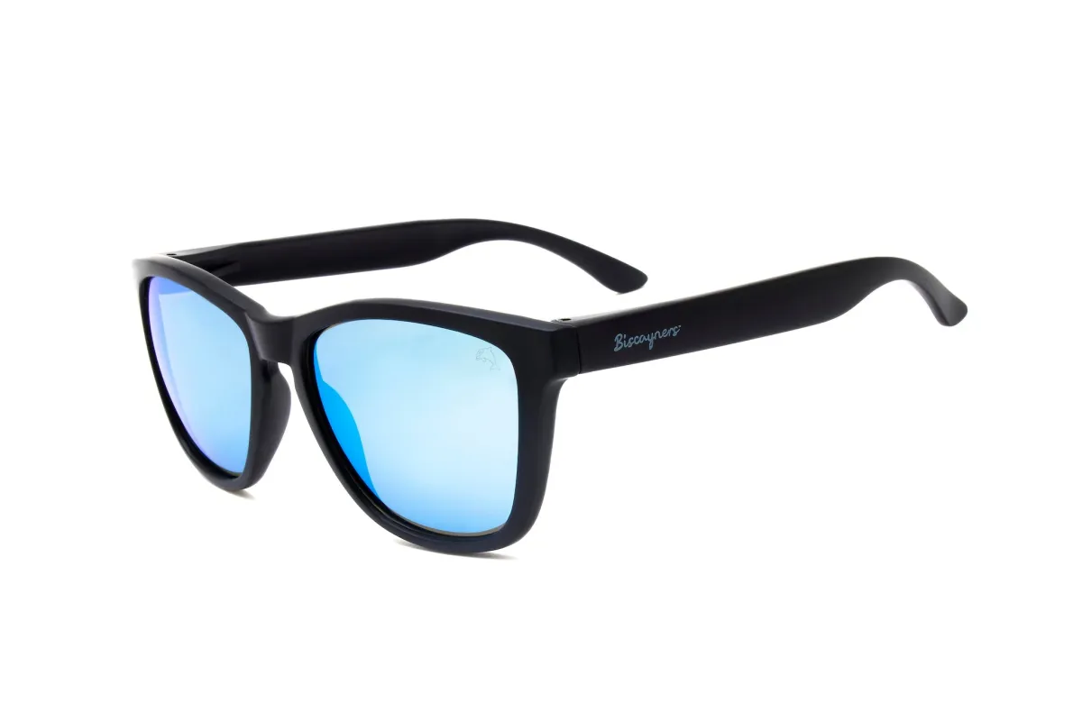 Biscayners Unbreakable Black-Blue Men's Sunglasses made by Zulily