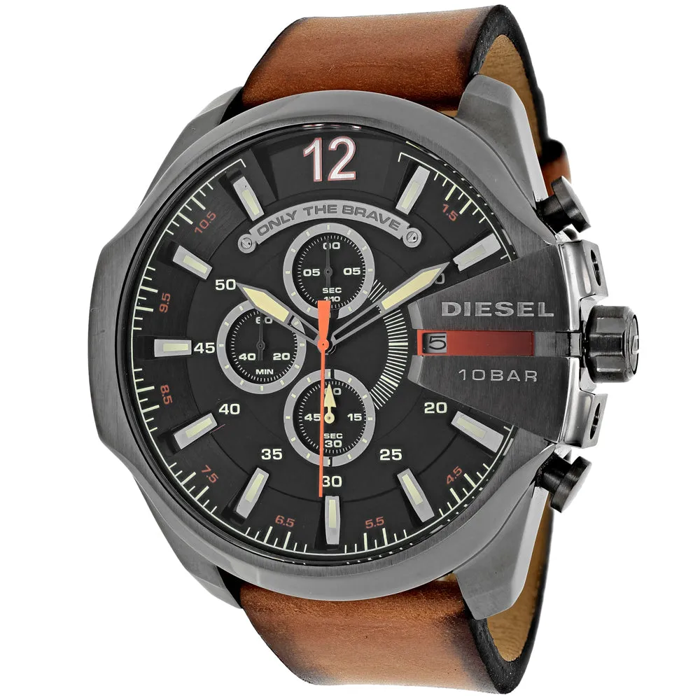 Diesel Men's Mega Chief Black Dial Watch sold by Zulily