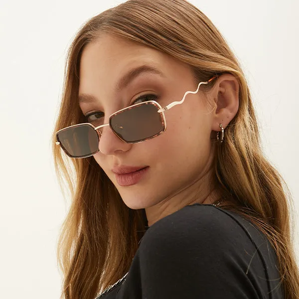 TopFoxx Eve - Women's Brown Sunglasses sold by Zulily product image thumbnail 4