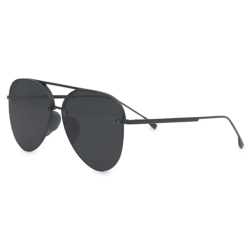 TopFoxx Smaller Megan 2 Jet Black- Tangle Free Unisex Aviator Sunglasses sold by Zulily