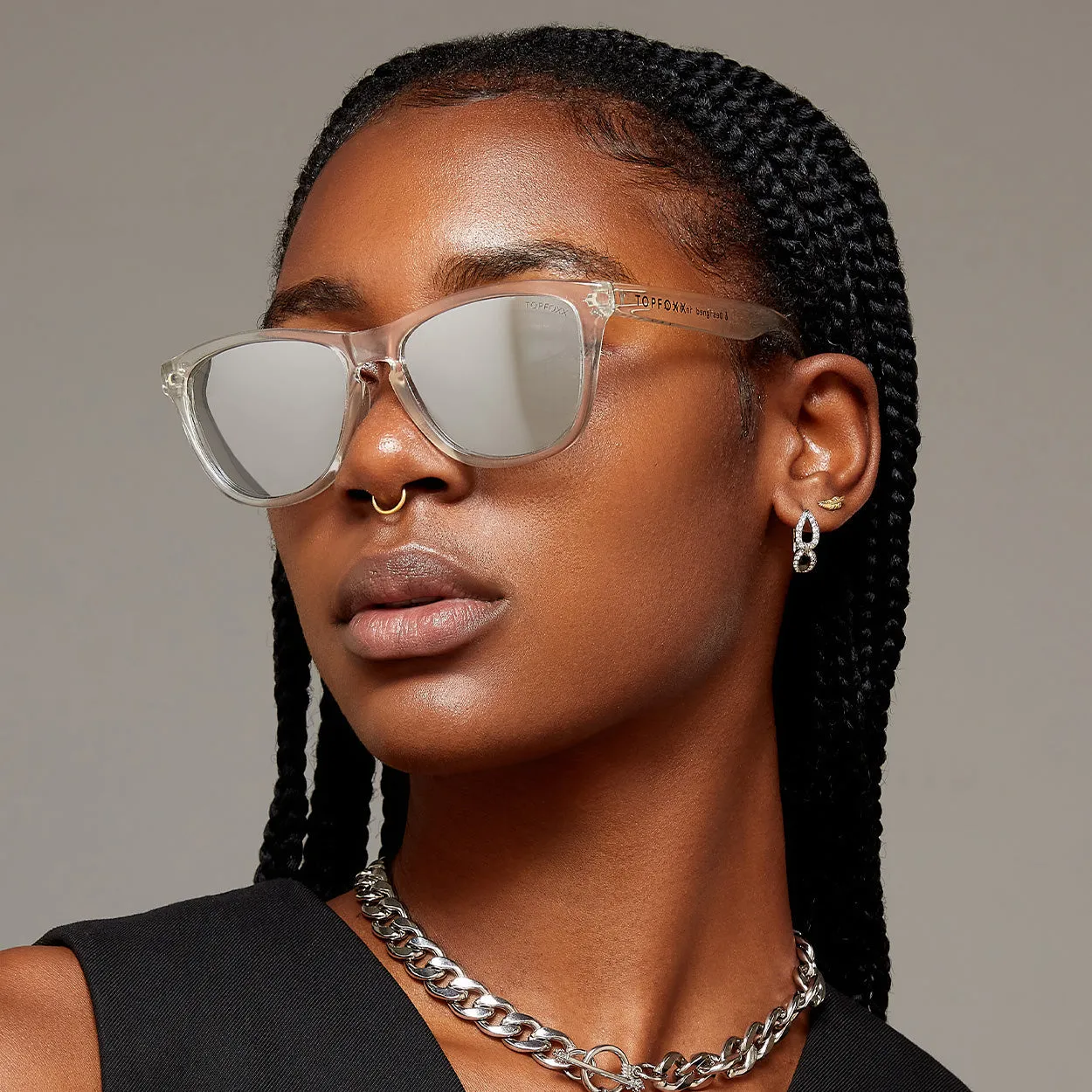 TopFoxx Rise Up - Revo® Mirrored Silver Unisex Sunglasses sold by Zulily product image thumbnail 5