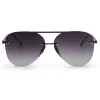 TopFoxx Smaller Megan 2 Faded Black - Tangle Free Women's Aviator Sunglasses sold by Zulily