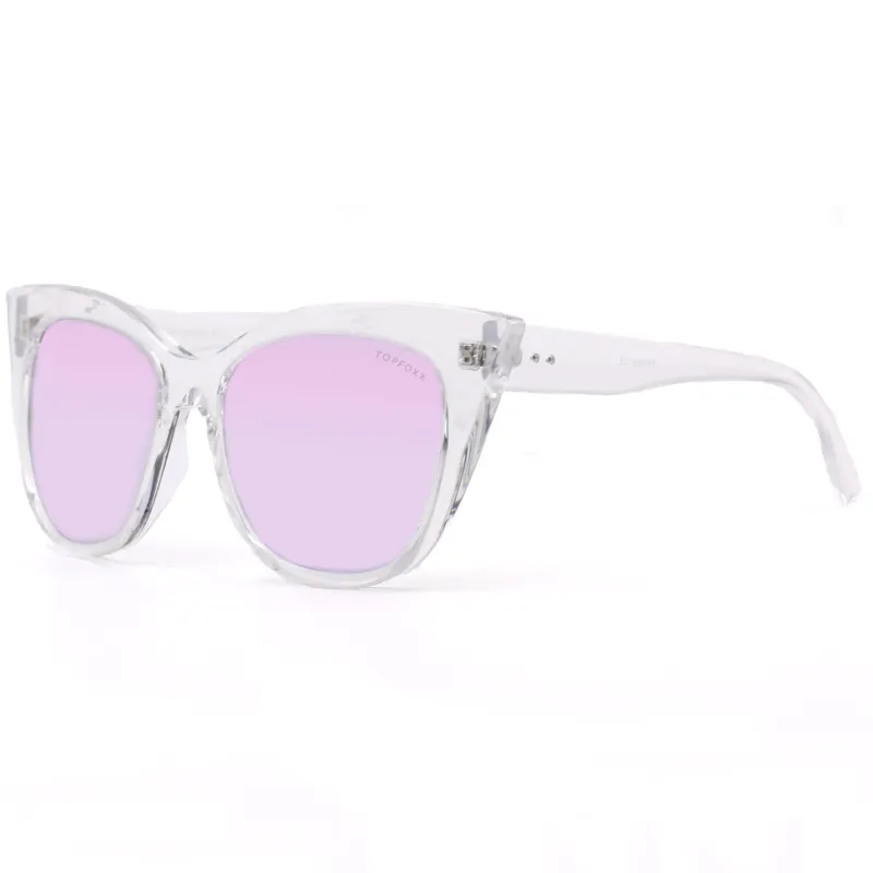 TopFoxx Sustainable Venice - Clear Purple Women's Sunglasses sold by Zulily