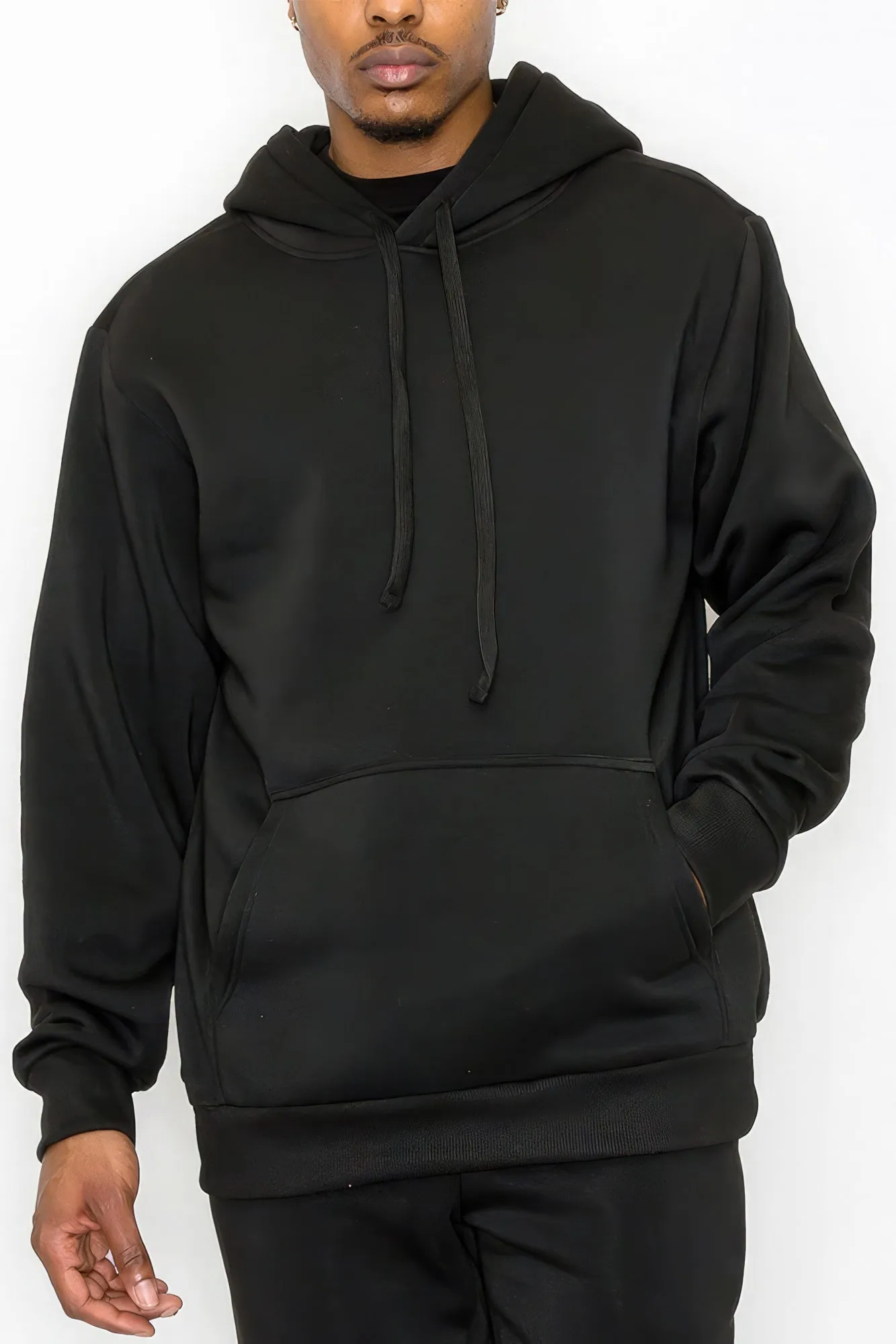 Men's Fleece Pullover - Black sold by Zulily