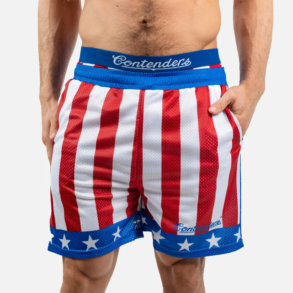 Contenders Clothing Rocky Apollo Creed Mesh Active Short sold by Zulily product image thumbnail 4