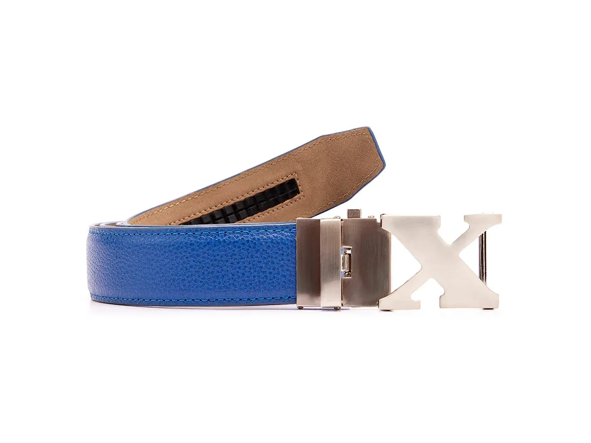 Boxto Golf Men's Full Grain Leather Golf Belt - Royal Blue sold by Zulily