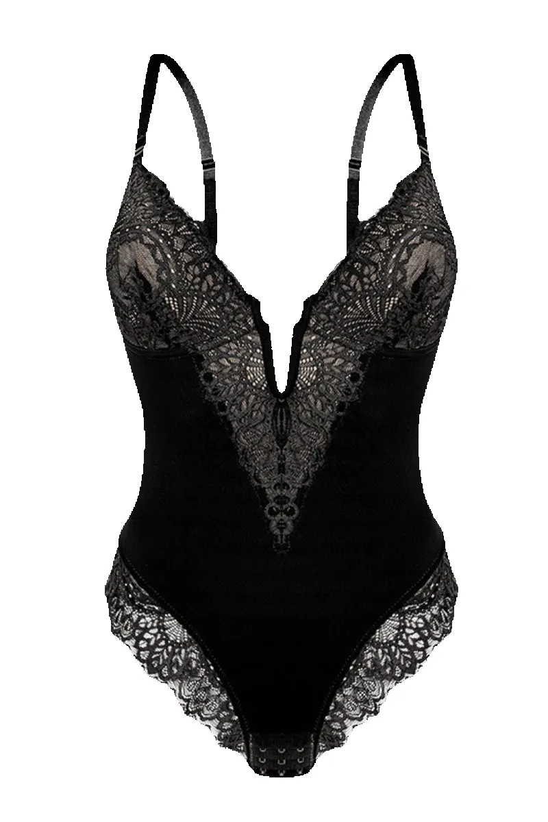 Revenge Body Deep-V Neck Bodysuit sold by Zulily product image thumbnail 5