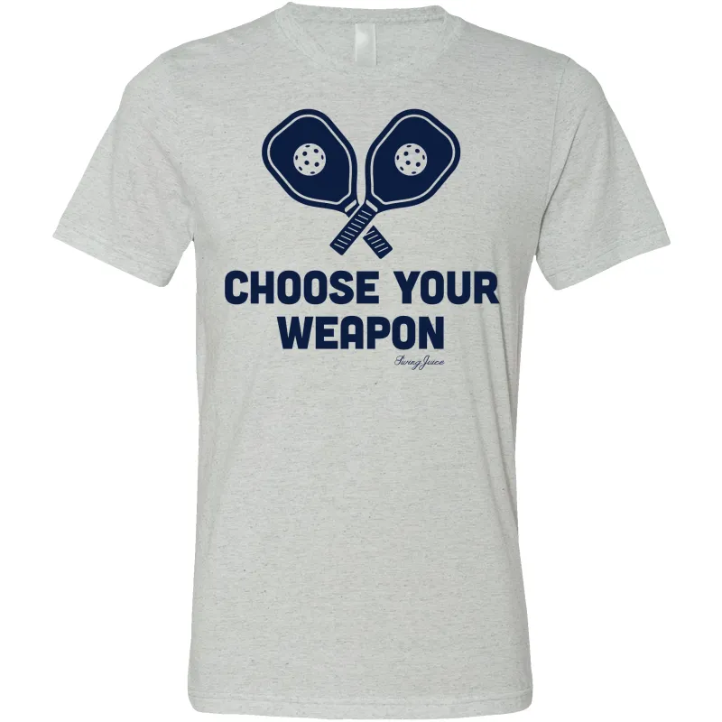 SwingJuice Pickleball Choose Your Weapon Unisex T-Shirt sold by Zulily